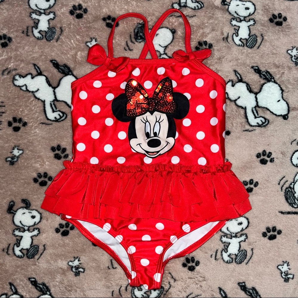 Disney Junior Minnie Mouse One Piece Swimsuit 3T